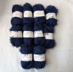 GGH Yarns Fiesta Blue Eyelash Fun Fur Art Yarn - 10 Skeins